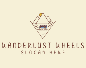 Mountain Trailer Van  logo design