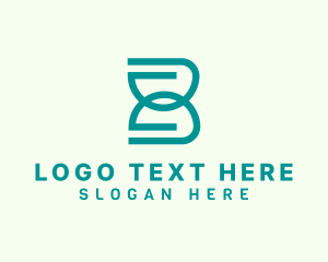 Letter EB - Hourglass Finance Business logo design