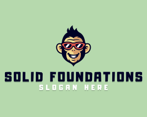 Simian - Cool Monkey Sunglasses logo design