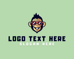 Gaming - Cool Monkey Sunglasses logo design