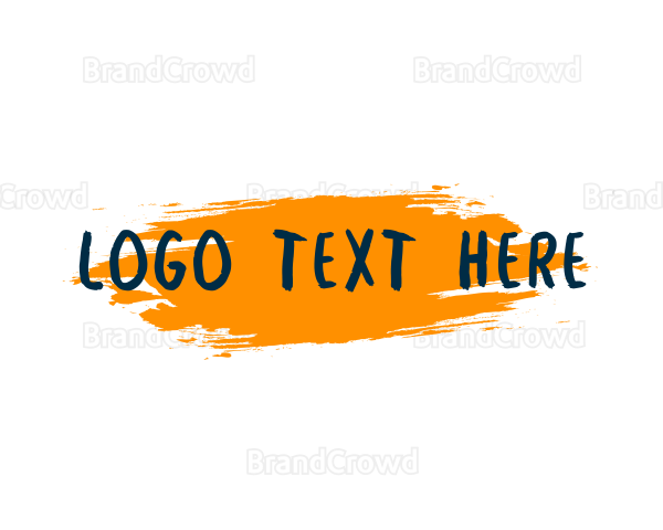Grunge Paint Wordmark Logo