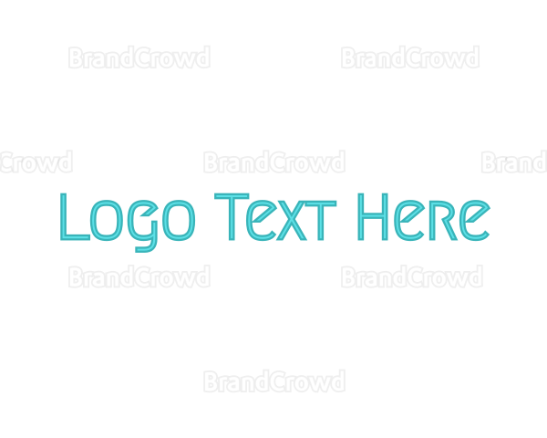 Blue Thin Wordmark Logo