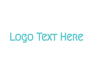 Thin - Blue Thin Wordmark logo design