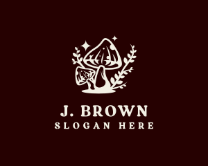 Shrooms - Magical Mushroom Botany logo design
