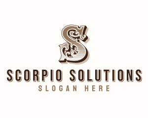 Antique Western Typography logo design