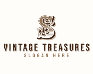 Antique - Antique Western Typography logo design