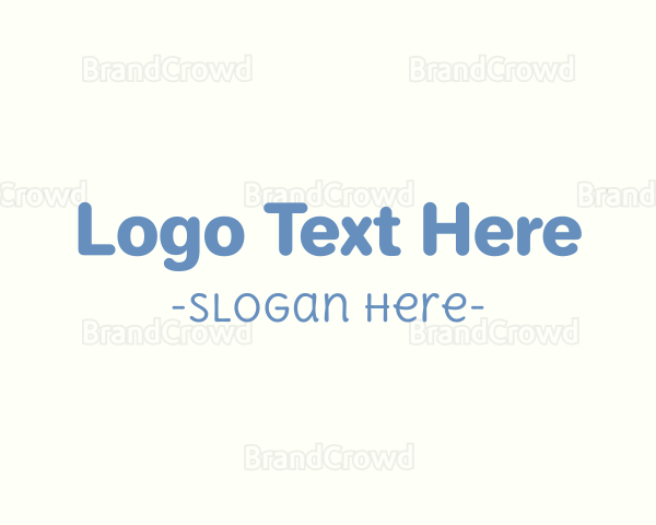 Baby Boy Text Font Logo