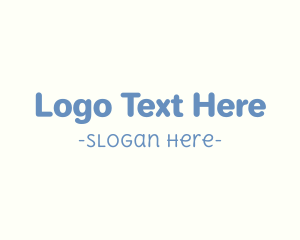 Balloon - Baby Boy Text Font logo design