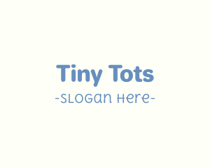 Babysitting - Baby Boy Text Font logo design