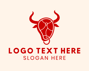 Abattoir - Bull Horns Steakhouse logo design