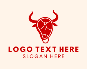 Sirloin - Bull Horns Steakhouse logo design
