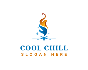 Refrigerator - Flaming Cold Ice logo design