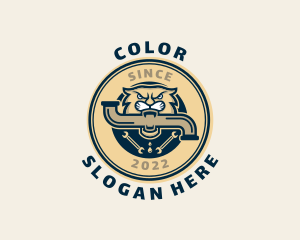 Feline - Tiger Plumbing Tools logo design