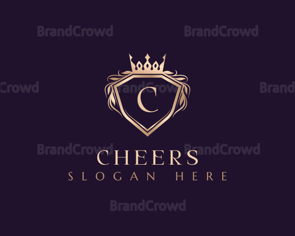 Crown Shield Heraldry Logo