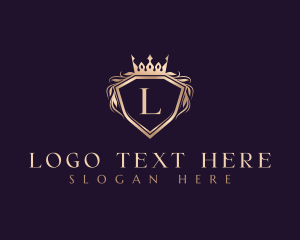 Luxe - Crown Shield Heraldry logo design