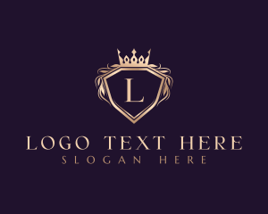 Elegant - Crown Shield Heraldry logo design