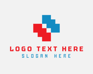 Cyber - Digital Pixel Technology logo design