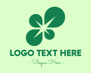 Clover - Green Leaf Spark logo design