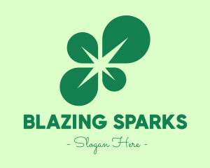 Green Leaf Spark logo design