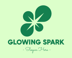 Green Leaf Spark logo design