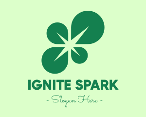 Spark - Green Leaf Spark logo design