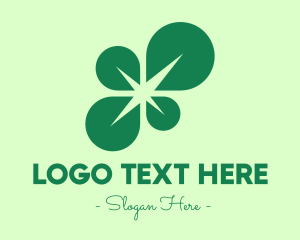 Vegan - Green Leaf Spark logo design