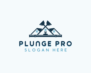 Plunger - Plunger Pipes Plumbing logo design