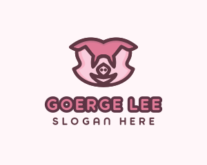 Pig Pork Livestock Logo