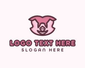 Piggy Bank - Pig Pork Livestock logo design