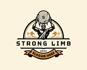 Strong Atlas Man logo design