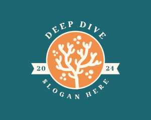 Ocean Coral Reef logo design