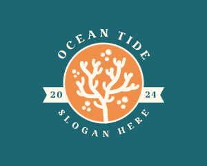 Ocean Coral Reef logo design