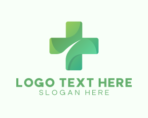 Clinical - Green Medical Cross logo design