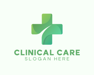Clinical - Green Medical Cross logo design