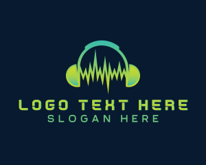 Producer - Sound Recording Headphones logo design