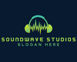 Recording - Sound Recording Headphones logo design