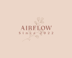 Aesthetic Eco Flower logo design