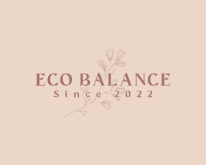 Aesthetic Eco Flower logo design