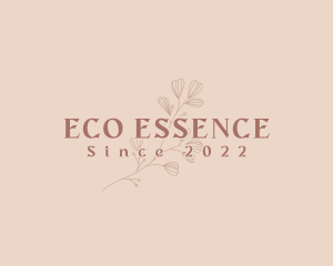 Aesthetic Eco Flower logo design