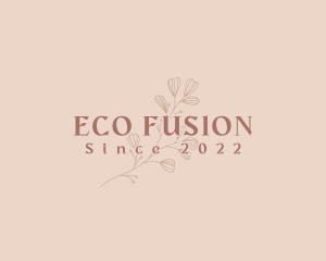 Aesthetic Eco Flower logo design