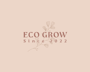 Aesthetic Eco Flower logo design