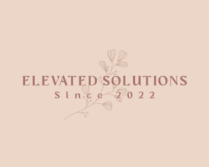 Aesthetic Eco Flower logo design