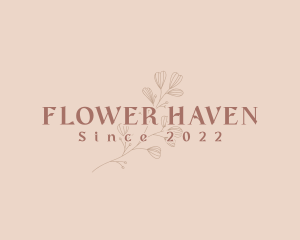 Aesthetic Eco Flower logo design