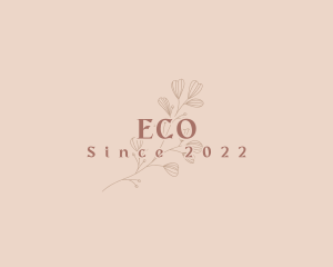 Aesthetic Eco Flower logo design