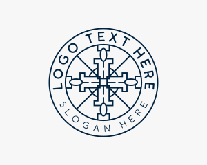 Catholic - Spiritual Worship Cross logo design