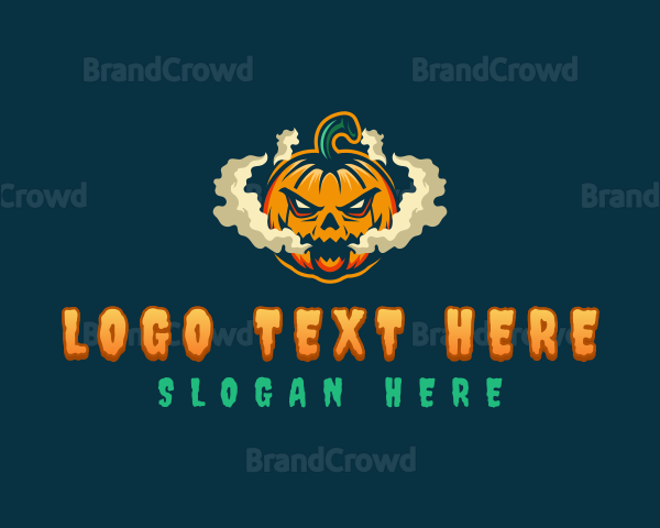 Vaping Spooky Pumpkin Logo