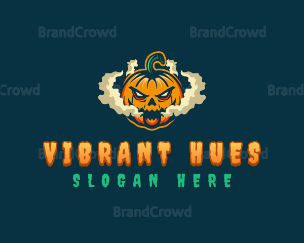 Vaping Spooky Pumpkin Logo