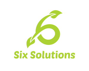 Six - Green Vine Six logo design