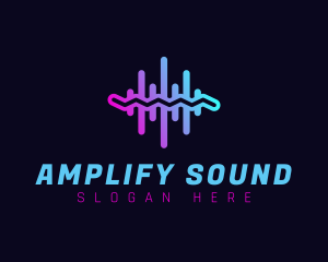 Audio Sound Wave logo design