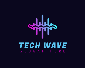 Audio Sound Wave logo design